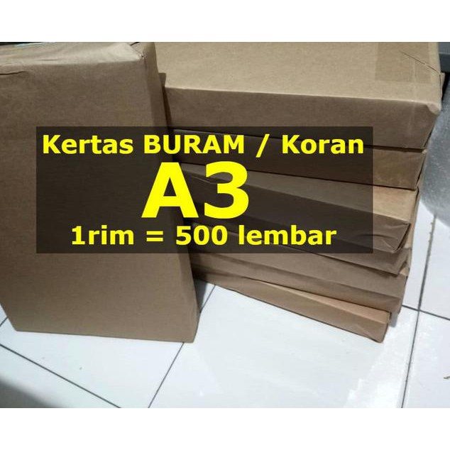 

A3 Kertas Buram Koran A 3 1 rim 500 Lembar Polos