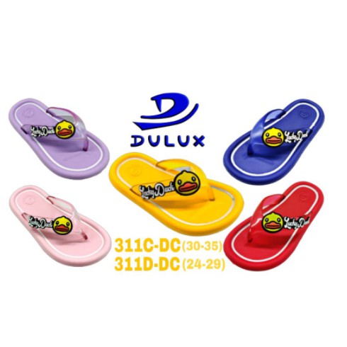 DX-311D-DC Sandal Jepit Anak Perempuan Motif Bebek Lucu Merek Dulux Size 24-29