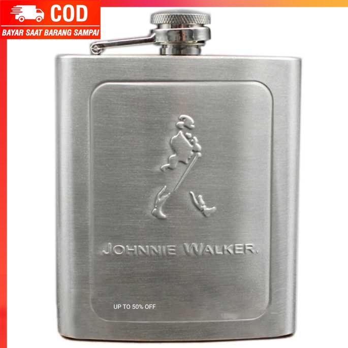 (100% BARANG ORI) Stainless Steel Hip Flask 7 Oz