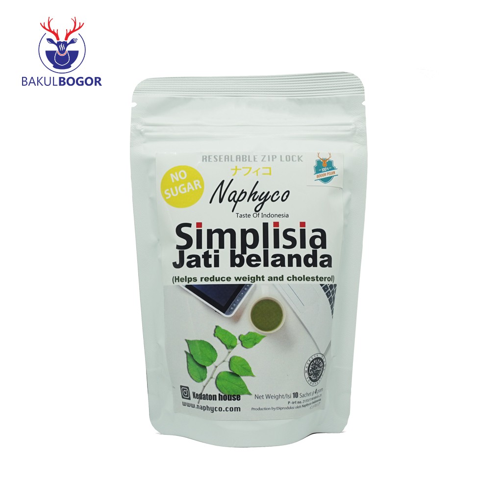 

BAKUL BOGOR UMKM NAPHYCO Simplisia JATI BELANDA Minuman Serbuk Herbal Alami Berkhasiat (isi 10)