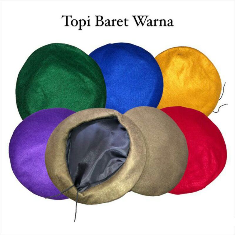 TOPI BARET WARNA | BARET FLANEL | BARET PRAMUKA PASKIBRA