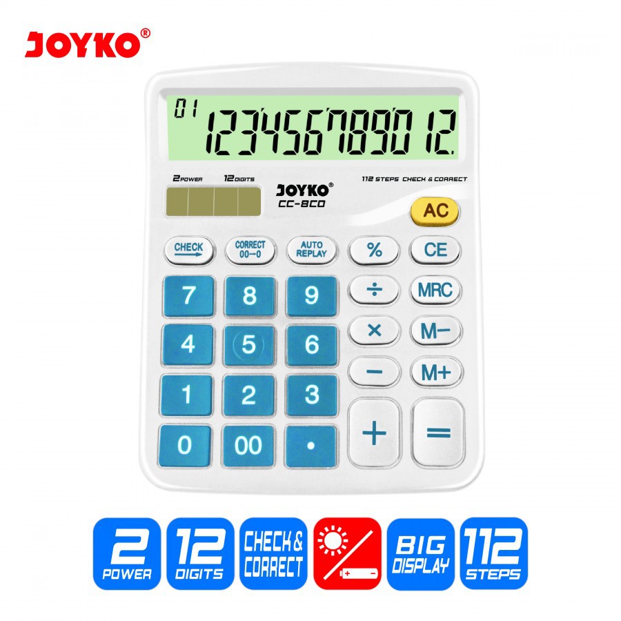 

Joyko Calculator / Kalkulator CC - 8CO
