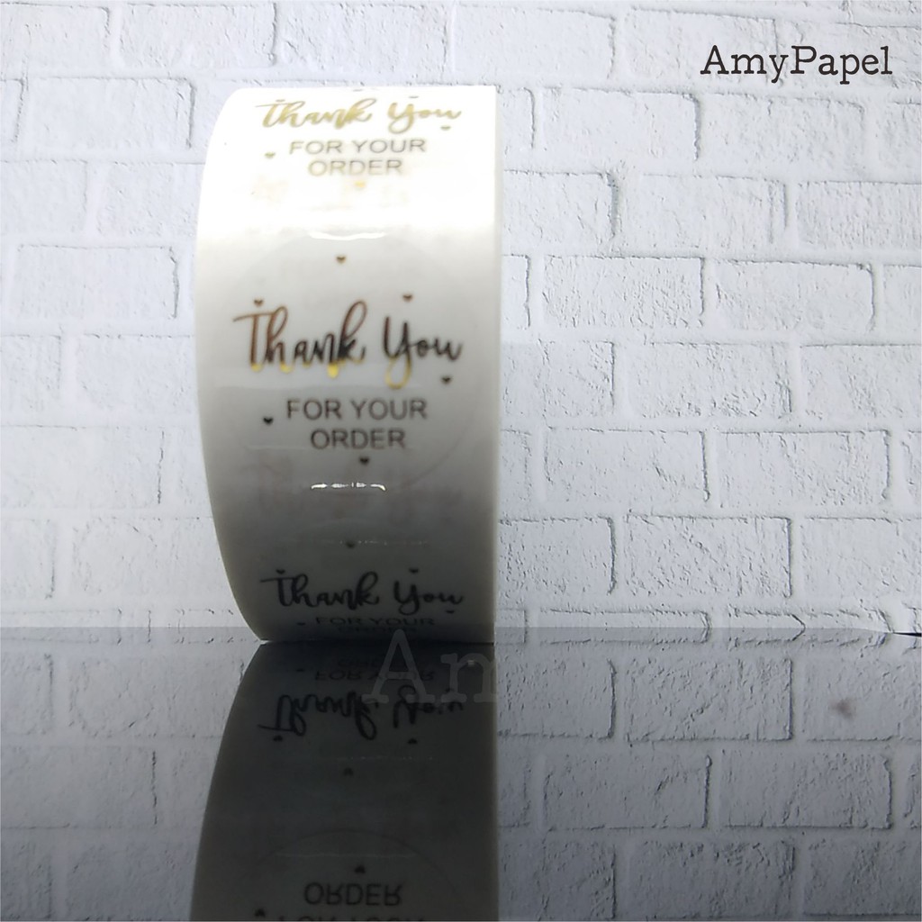 

*AP* stiker label Thankyou transparan100 pcs