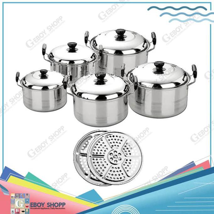 Panci Set Kingko 555 + Steamer - Terbaik 