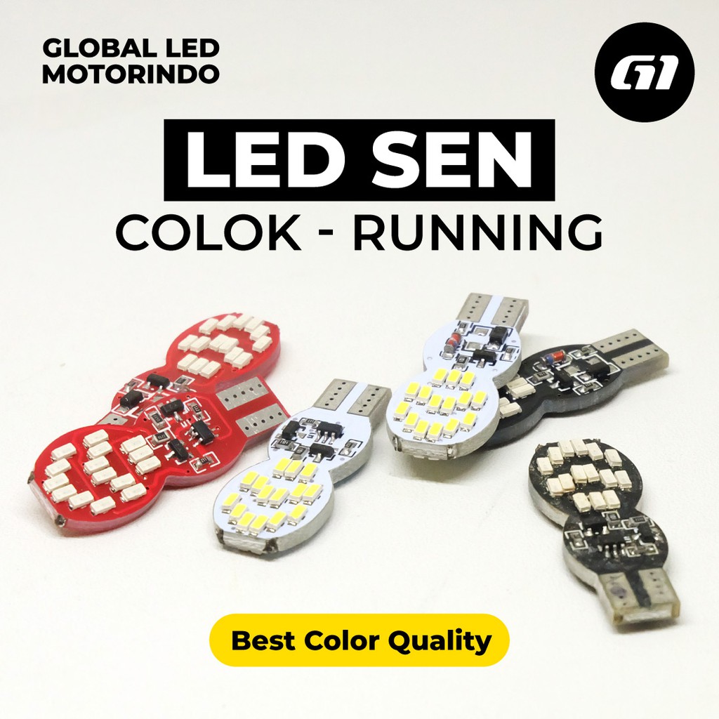 [WERACE] LED SEN COLOK T10 RUNNING HARGA SATUAN TAHAN LAMA BERKUALITAS TERANG