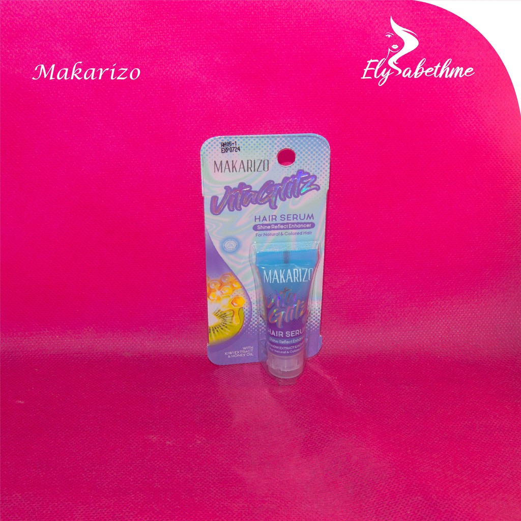 ✿ELYSABETHME✿ 【﻿ＭＡＫＡＲＩＺＯ】 Makarizo Vitaglitz serum rambut untuk batang akar tidakkering dipakai sebelum catok hair dryer