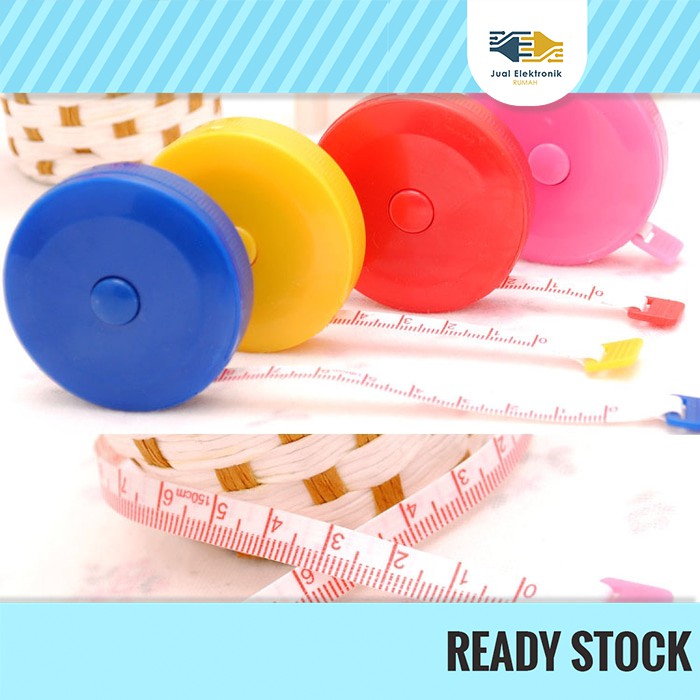 METERAN GULUNG - Meteran Baju Putar 150cm Mini Pengukur Lingkar Perut dan Barang