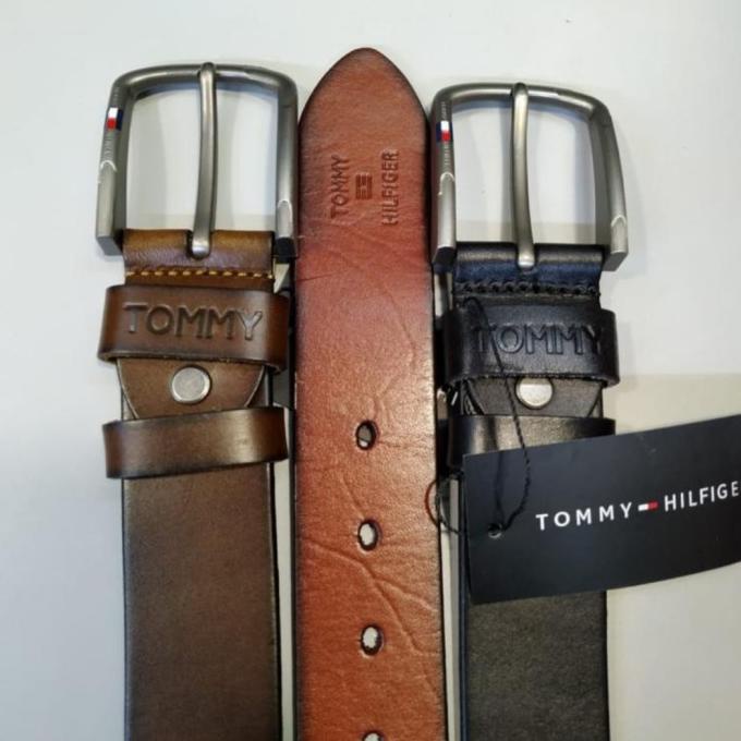 (BISA COD) IKAT PINGGANG PRIA TOMMY HILFIGER ORIGINAL LEATHER 123 CUCI GUDANG Kode 1213