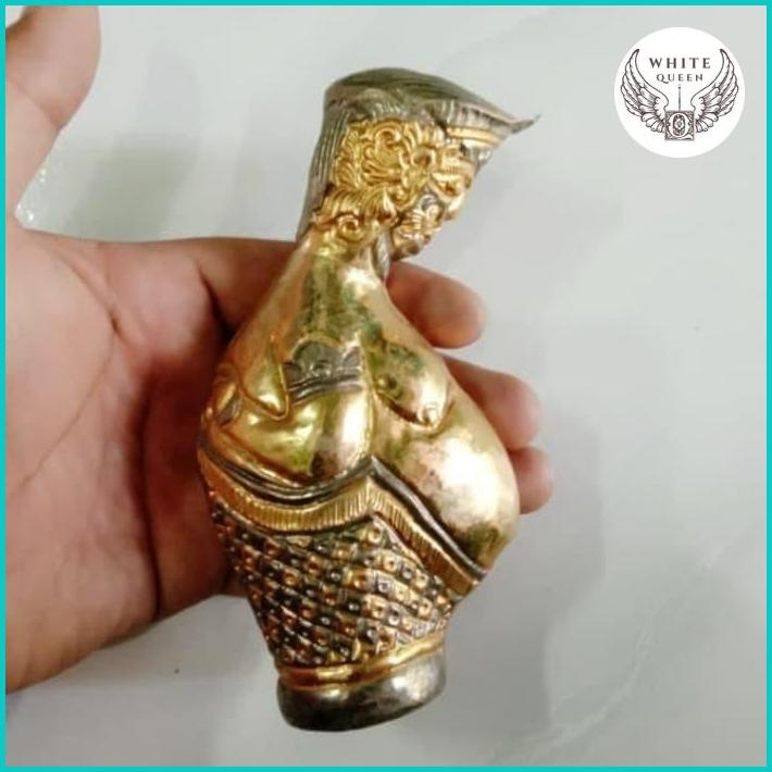 Gagang Handle Deder Hulu Keris Motif Bentuk Semar Kuningan Antik Unik