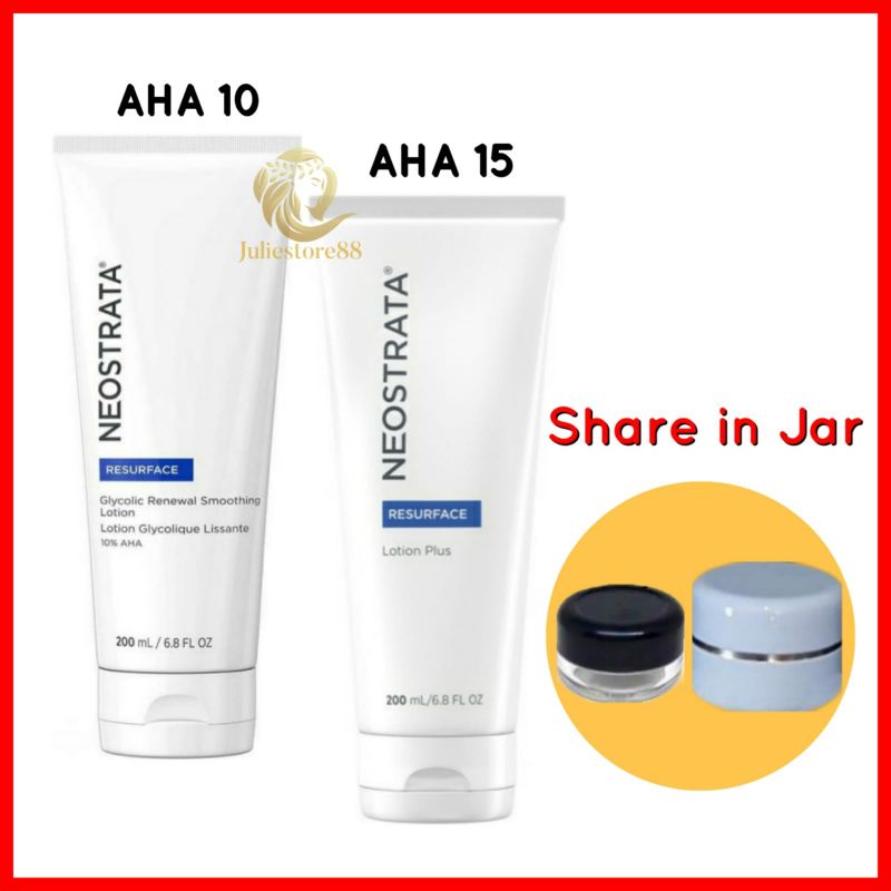 (Share in Jar) NEOSTRATA Ultra Smoothing Lotion Aha 10 Aha 15 Resurface Glycolic Renewal Lotion Plus