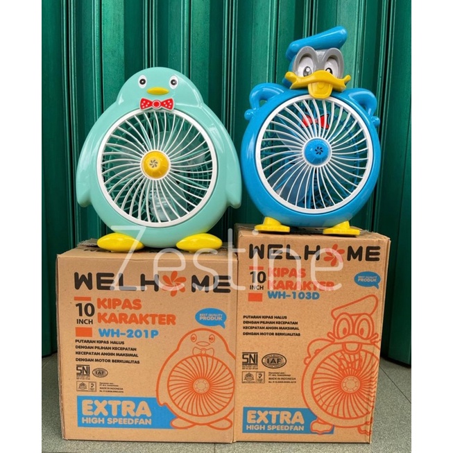 Kipas Karakter Pinguin / Donald Duck 10 inch WH-201P 103D WELHOME