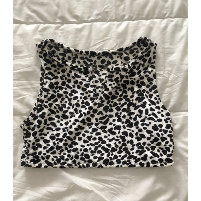 leopard print cropped tank