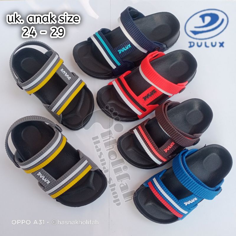 sandal gunung anak terbaru casual keren size 24-29 dulux 296d-nw