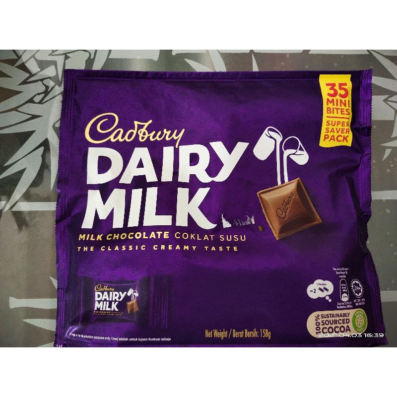 

Coklat Cadburry DairyMilk