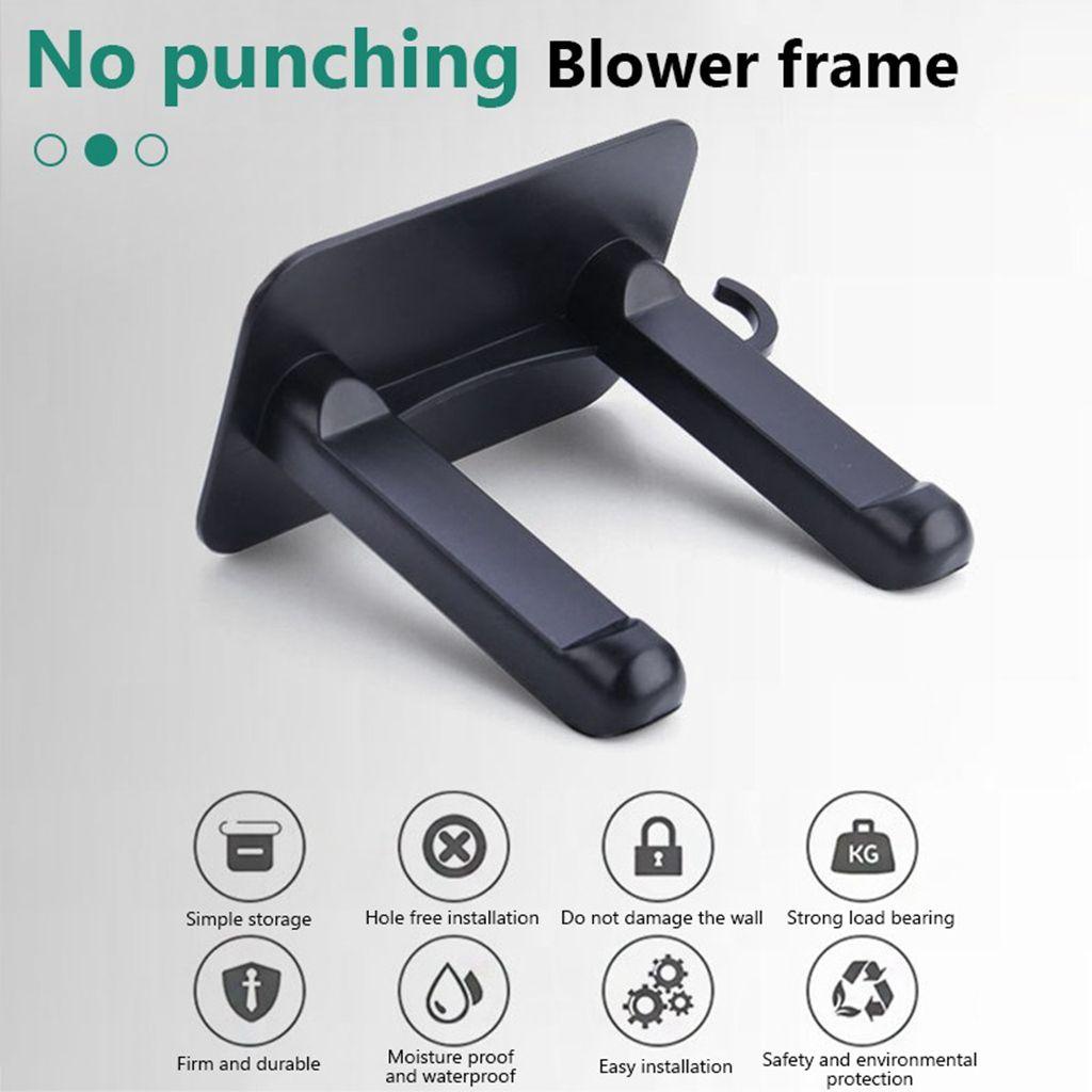 [Elegan] Stand Pengering Rambut Kualitas Warna Solid Bracket Aksesori Kamar Mandi Punch Free Self Adhesive Hairdryer Holder