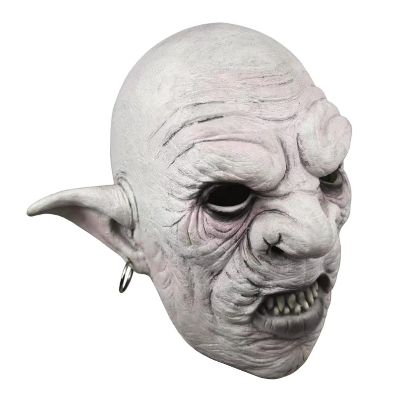 Zzz Mainan Kepala Goblin Bahan Latex Dengan Anting Gantung Untuk Halloween