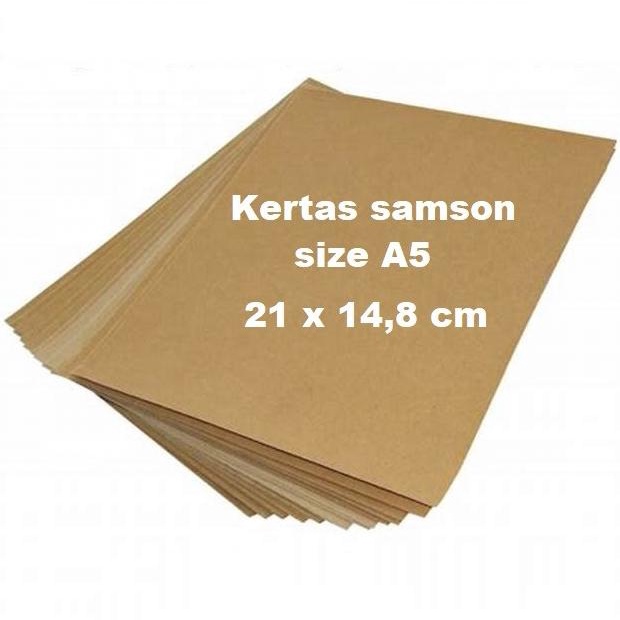 

Kertas Samson Coklat 80 Gram size A5 cocok untuk Packing