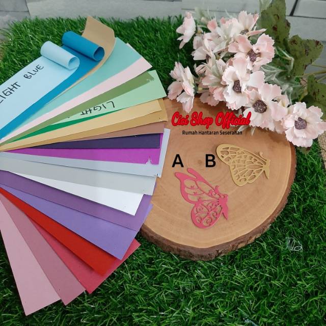 

Kupu kupu cutting dies/kupu kupu scrapbook/kertas jasmine/mahar scrapbook/cutting dies mahar