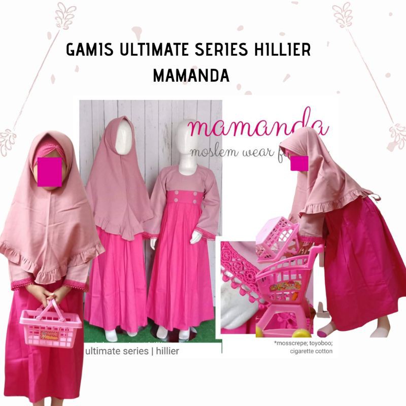 PAKAIAN MUSLIM ANAK PEREMPUAN GAMIS ANAK PEREMPUAN MAMANDA SIZE 5 TAHUN