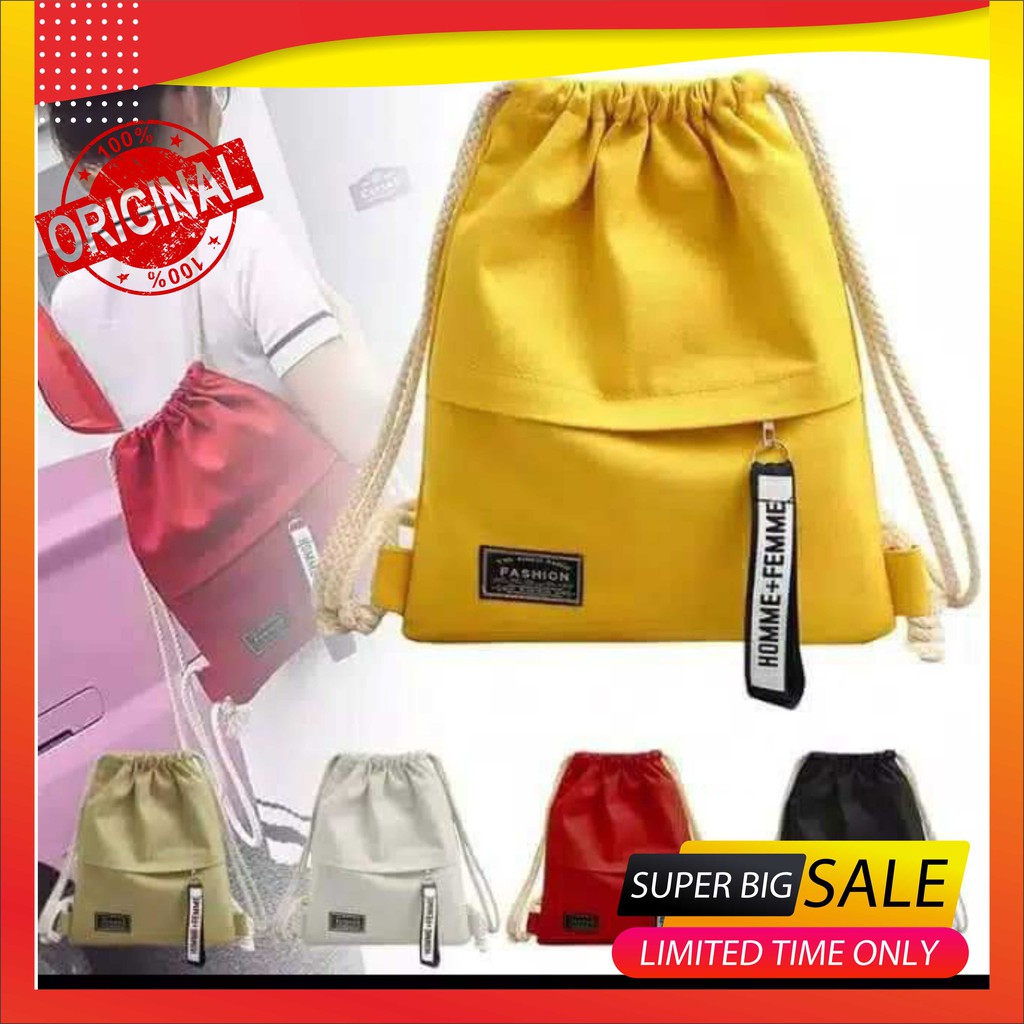 tas Ransel Serut wanita backpack fashion mini kecil kipling  korea murah
