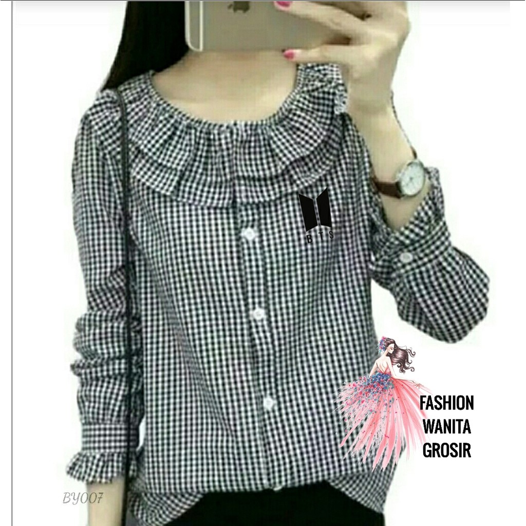 FWG - BLOUSE KOTAK / BLOUSE MISSIE / MISSIE TOP / BLUS / ATASAN WANITA / BAJU ATASAN WANITA BARU