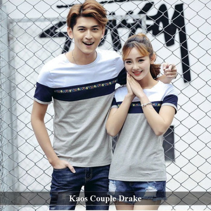 Kaos couple bagus | baju pasangan keren | Drake