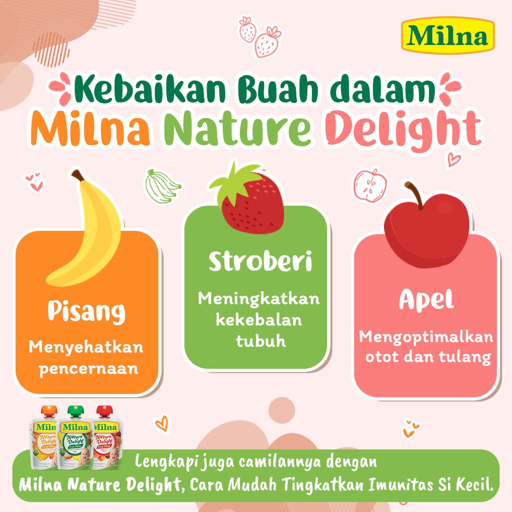 MILNA NATURE DELIGHT FRUIT PUREE ALAMI | SNACK CEMILAN BAYI ANAK SEHAT