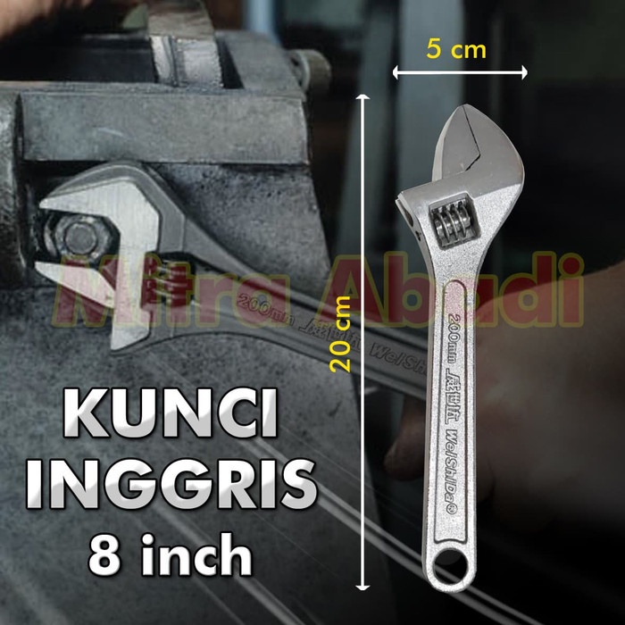 Kunci Inggris 8 Inch (8") Kunci Inggris Besar