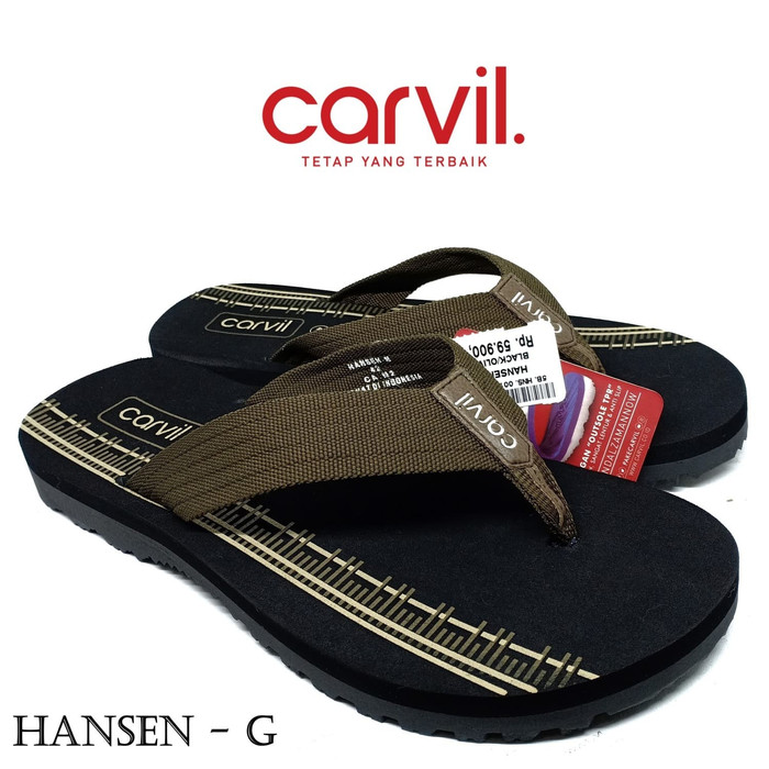 Sandal Pria kekinian keren casual dewasa terbaru sendal Y9K1 Carvil  Anti Air Carvil Hansen
