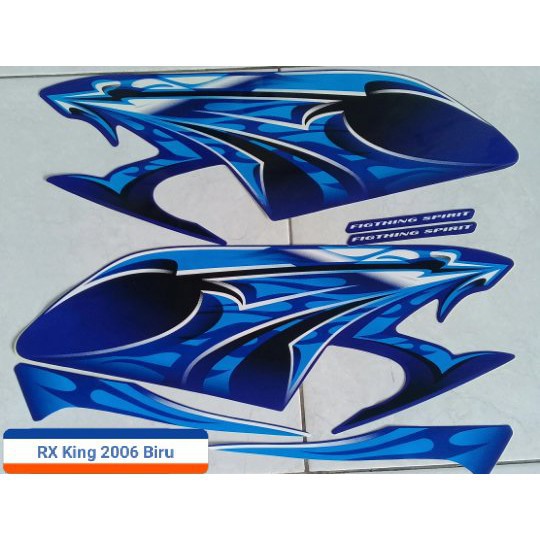 Striping Lis Stiker Motor Yamaha RX King 2006 Biru