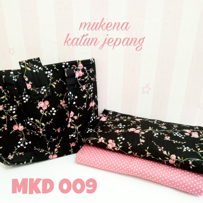 Mukena Anak Mukena Anak Balita Katun Jepang Premium Mawar Ranting ORI - Hitam Pink(J4Y0) TERMURAH Mu