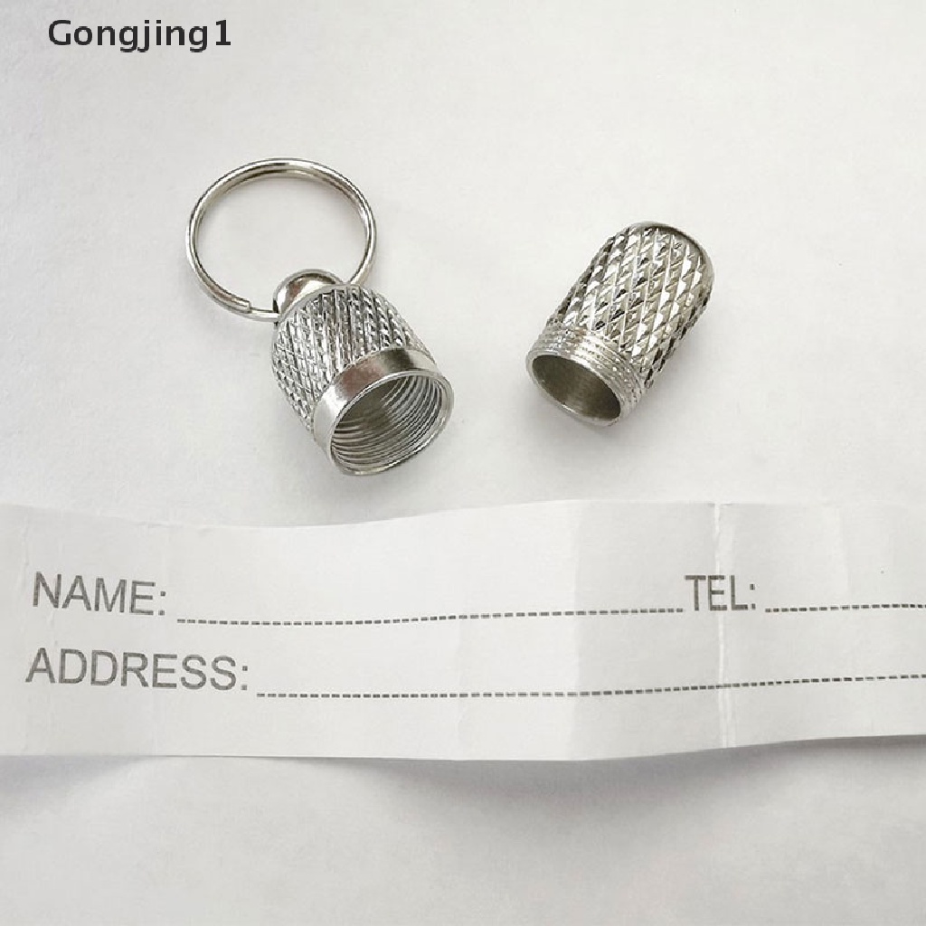 Gongjing1 Tabung LABEL Identitas Alamat Bahan METAL Untuk Kalung Anjing / Kucing