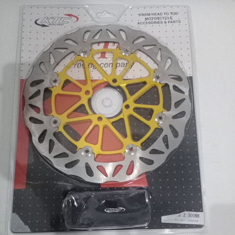 piringan cakram KTC PSM floating Rx King piringan rxking king New jupiterz fizr vega vega r jupiter . ukuran 300mm-Ktc gold