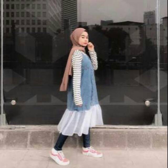 BUTTON OVERALL JEANS | MIDI OVERALL JEANS | OVERALL JEANS WANITA | OVERALL JEAN KANCING