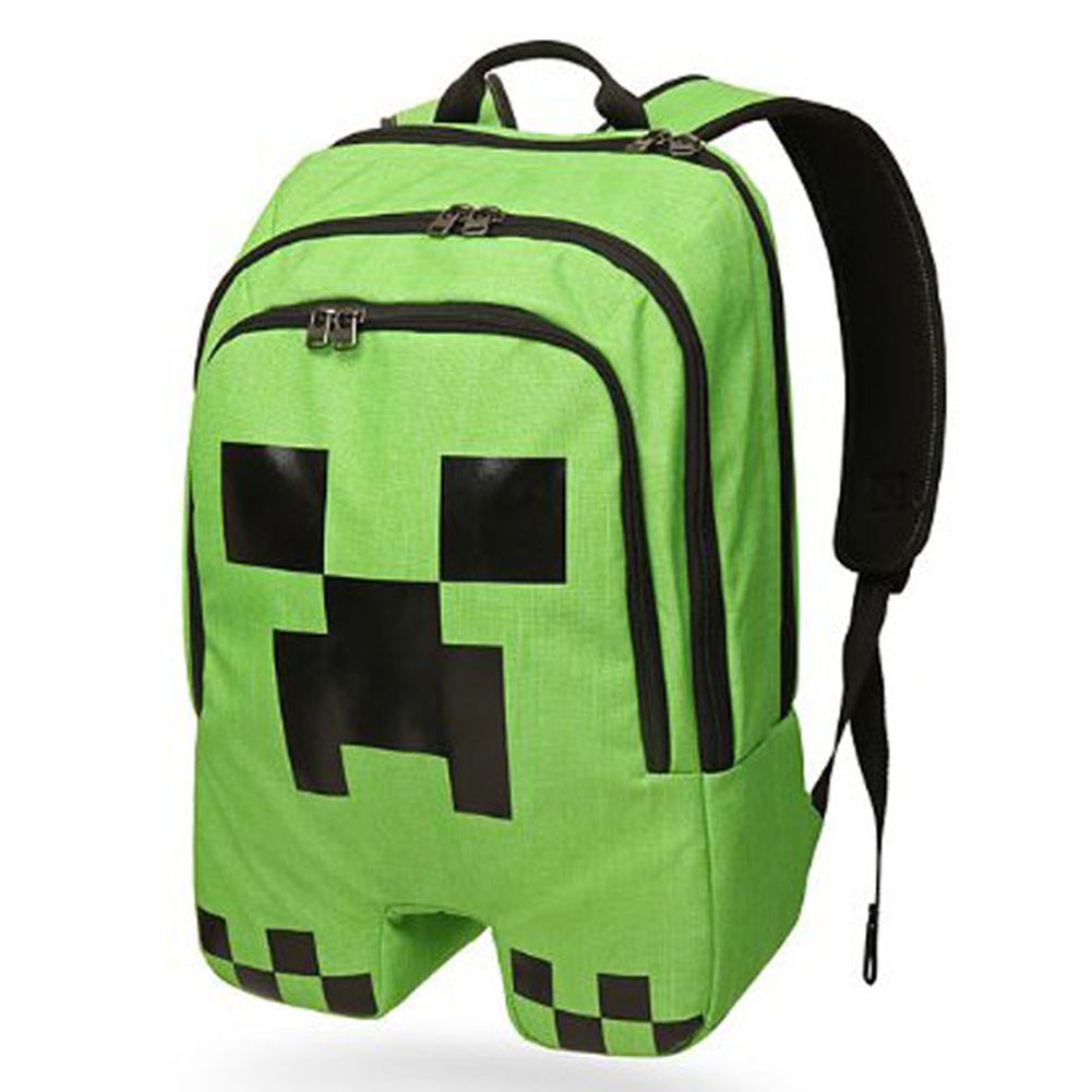 Ifashioner Minecraft Creeper Backpack New School Bag Sports Mindcraft Mine Craft Plush Shopee Indonesia