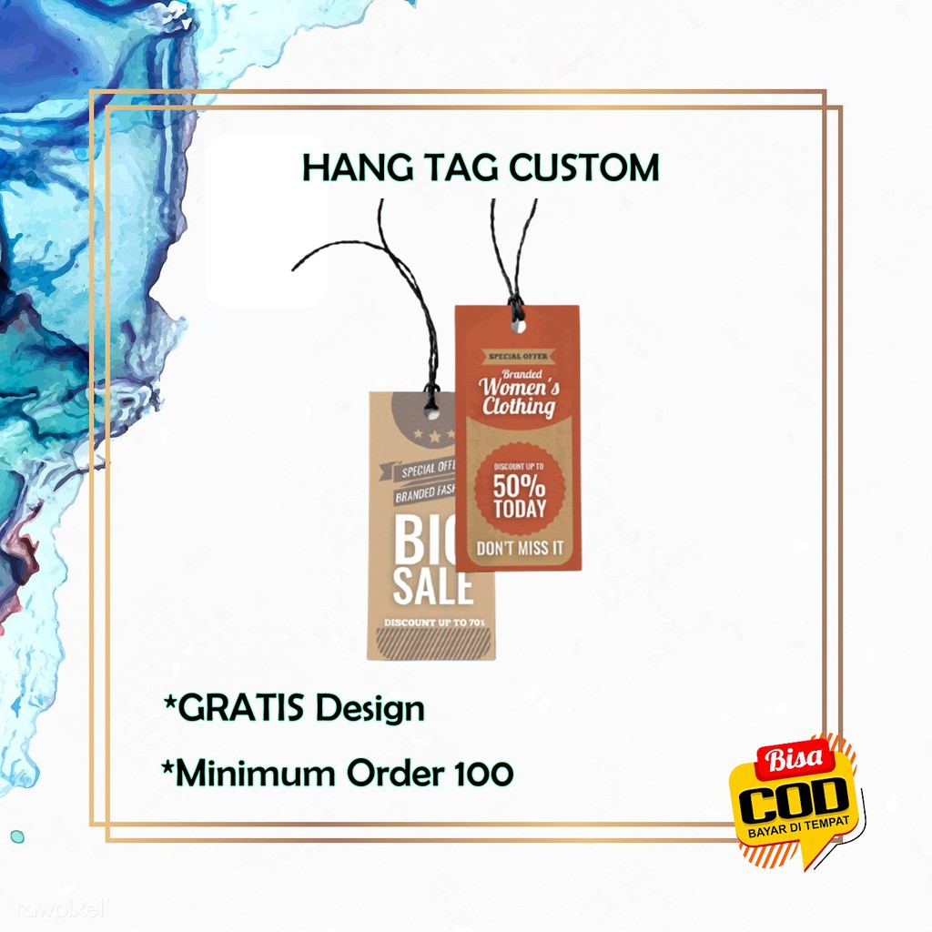 

Hang Tag Custom Label Baju Murah Free Design Hangtag