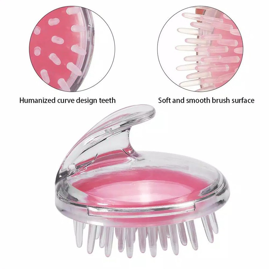 SK75 - Sisir Keramas Silikon Premium Silicone Massager Sisir Pijat Kepala Wanita