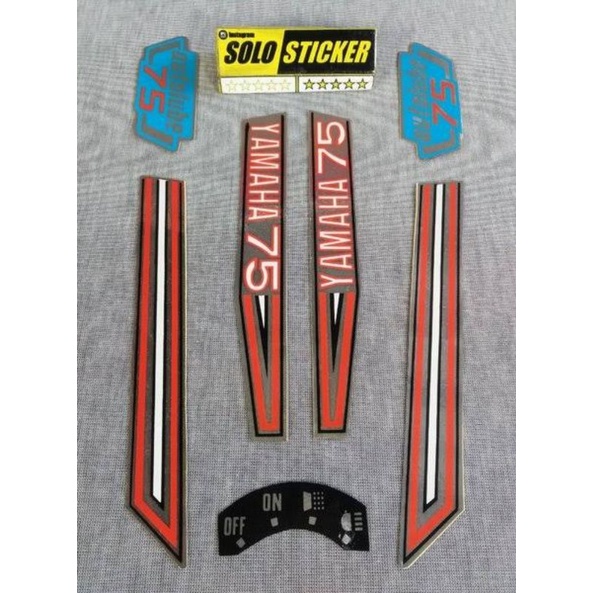 (BAYAR DI TEMPAT) STRIPING V75 STRIPING LIS STIKER STANDAR ORI YAMAHA v75