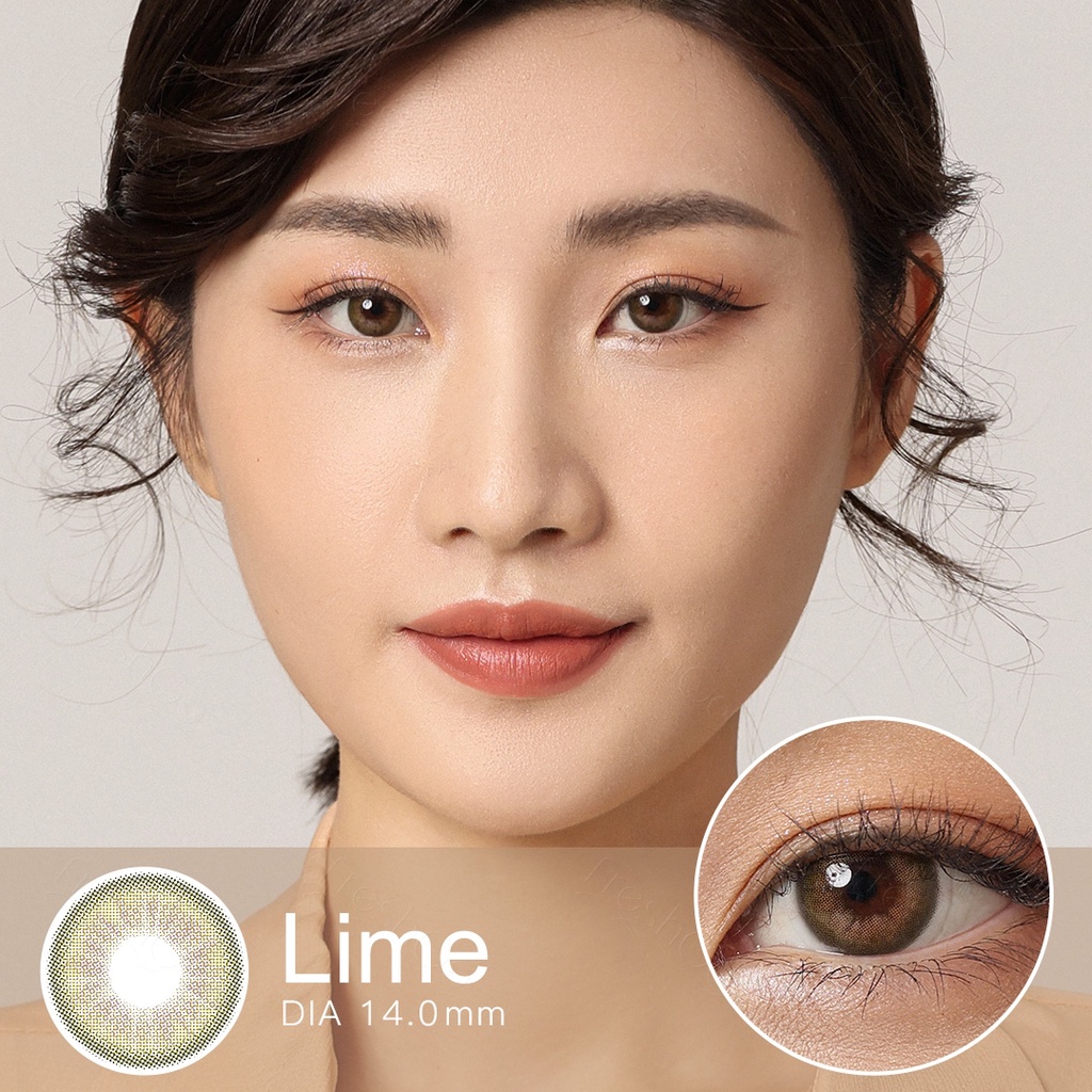 （COD）Freshkon softlens minus(-1.00s/d-6.00) Korea Bestseller Euro Gray soflen diameter 14.00 MM softlens mata