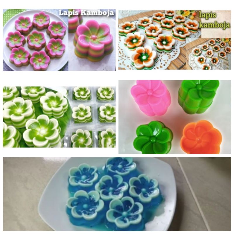 Cetakan Kue Bolu Puding Lapis Bunga Jasmin Kamboja  Melati 12 pcs