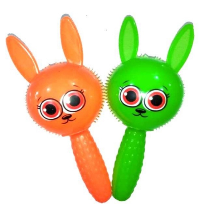 Rattle Rubber Stick  Boneka Lampu dan Bersuara Mainan Pencet