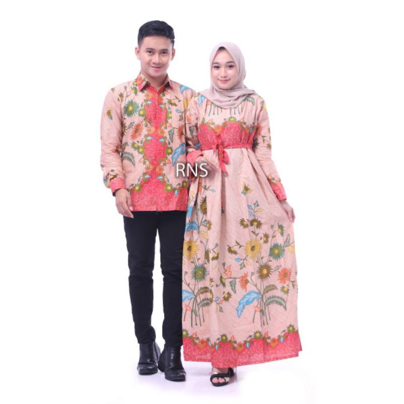 Batik Couple Keluarga Sania Ruffle Ori Ndoro Jowi Dnt - Motif Encim