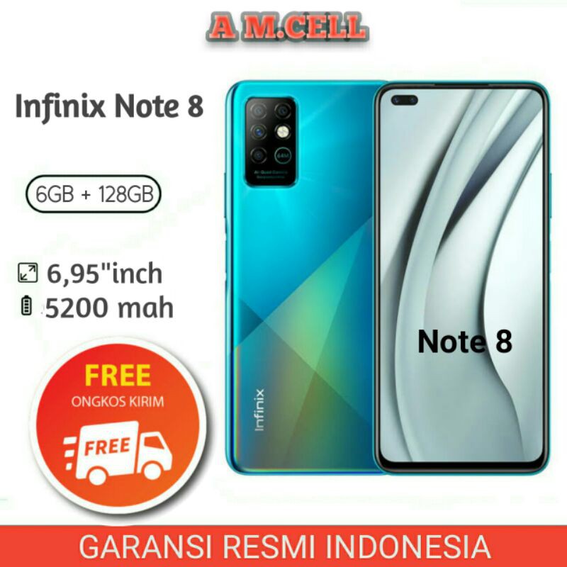 New Infinix Note 8 [6/64GB] &amp; [6/128GB] Anti Kalah Mediatek Helio G80 ~ Garansi Resmi Infinix