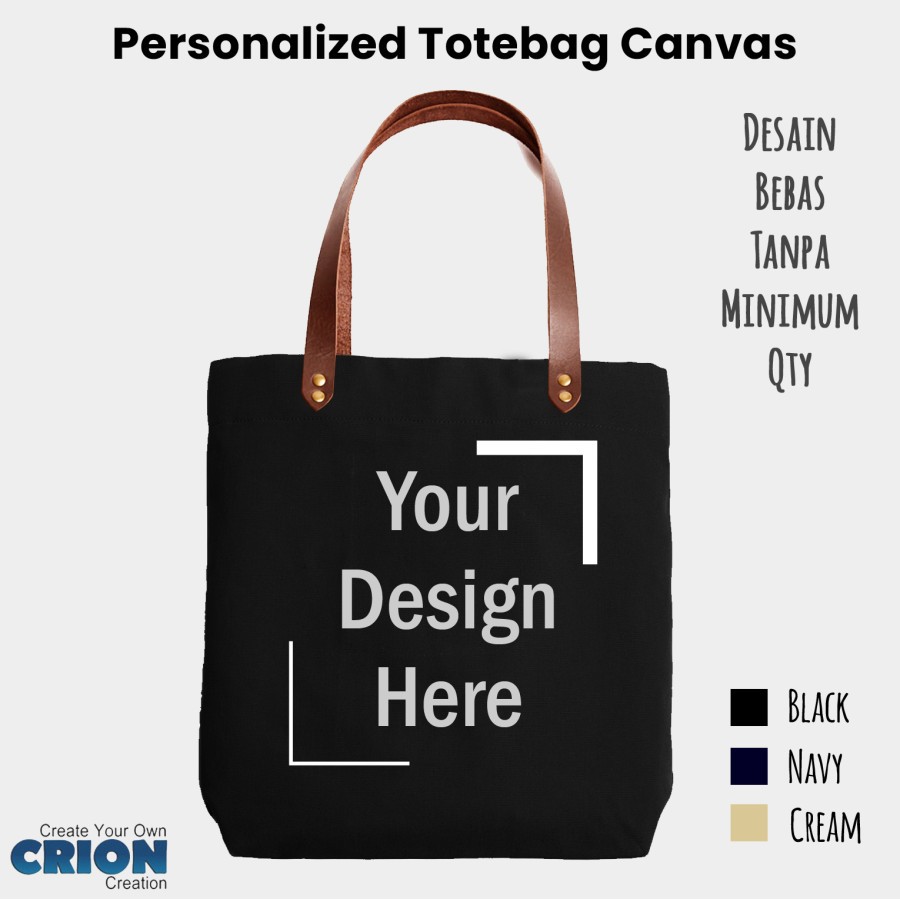 Personalized Custom Totebag Canvas Bisa Request Desain sendiri - crion