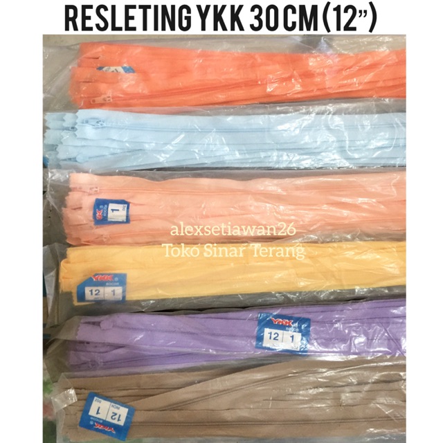 Resleting YKK 30 cm 12 inch CFC 32 per lusin - rit YKK 30cm zipper