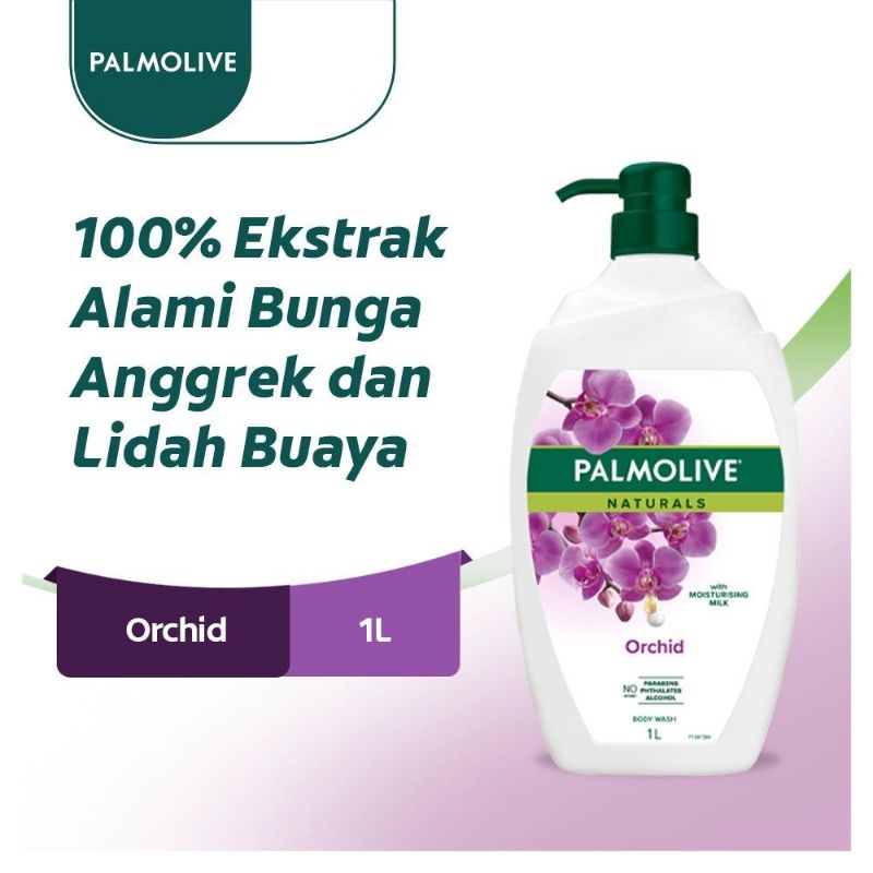 Palmolive Naturals Shower Gel 1L Milk &amp; Honey / Cherry Blossom - Orchid Sabun Mandi Cair 1 Liter