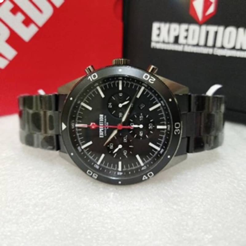 JAM TANGAN PRIA EXPEDITION E 6791 BLACK ROSEGOLD ORIGINAL