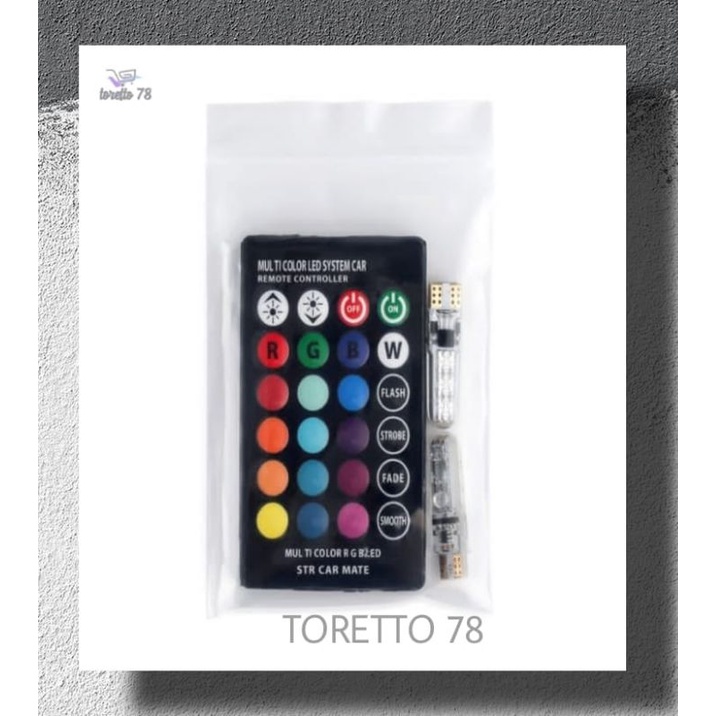 T10 RGB Remote Jelly Gel Lampu LED T10 RGB 16 Warna