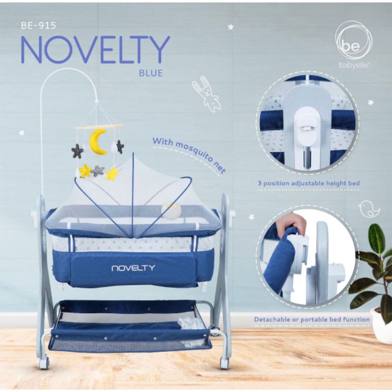 Makassar - Babyelle NOVELTY BE 915 Bed Side Box Bayi Sisi Bisa Turun Ranjang Ayun Baby Elle Co Sleeper Ranjang Portable