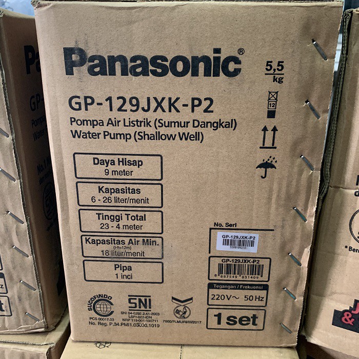 Panasonic Pompa Air GP 129 JPX GP129JPX 125W 125 Watt Sumur Dangkal